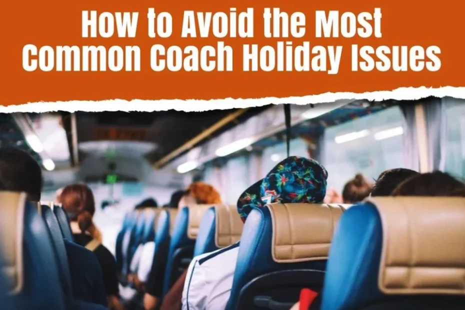 photo shows view up the middle of a coach with people sitting in the seats