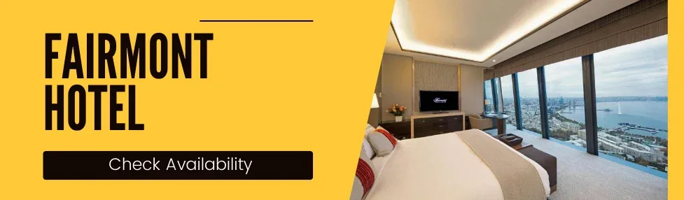 where to stay in baku post image showing picture of fairmont hotel bedroom