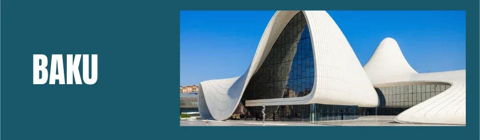 is baku expensive post image showing front view of the heydar aliyev centre a beautiful curved white building