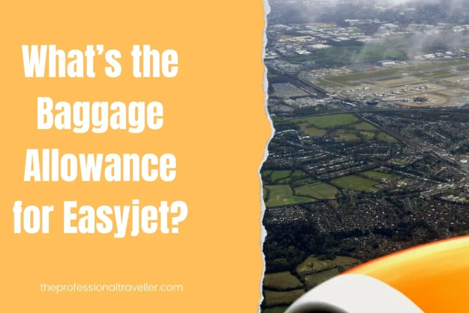 an airplane wing with a yellow and white stripe easyjet baggage allowance featured image