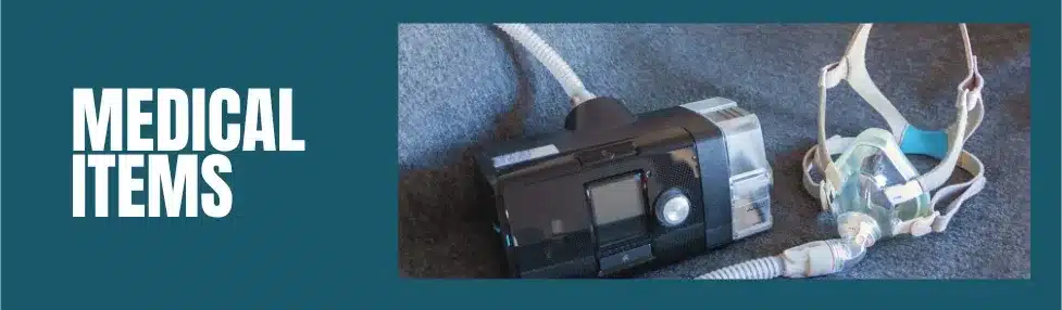 easyjet baggage sizes image showing black cpap machine and breathing mask