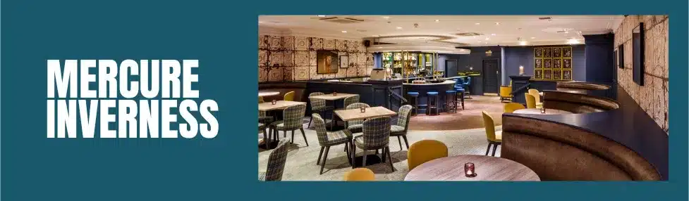 hotels inverness city centre mercure inverness image showing bar in the hotel with round seating