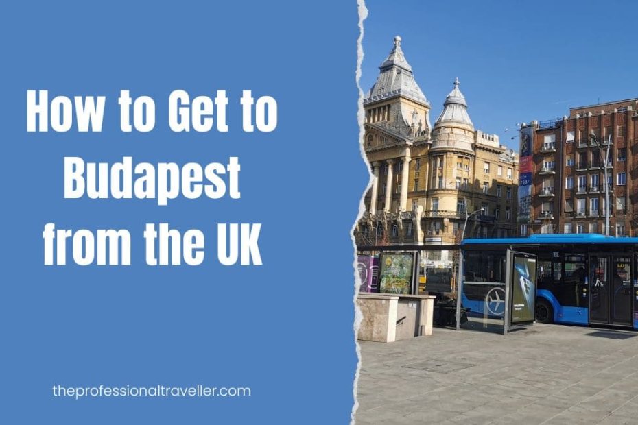 how to get to budapest from the uk featured image showing airport bus at deak ferenc terminal