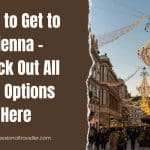 how to get to vienna featured image showing the naschmarkt and christmas decorations