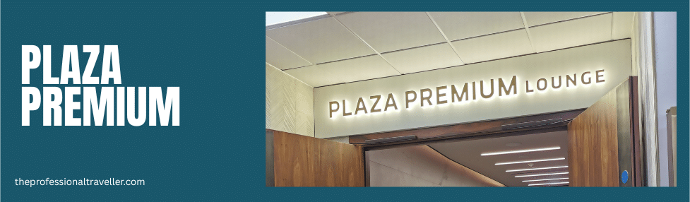 edinburgh airport lounges image showing the entrance to the plaza premium lounge