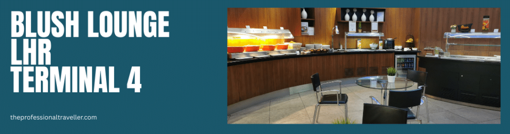 blush lounge image showing hot buffet area, cold buffet area and glass table