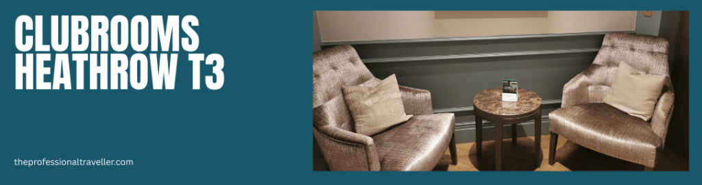 clubrooms heathrow terminal 3 image showing silver chairs and low table