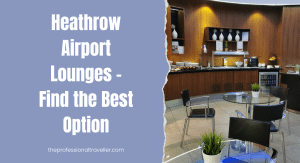 heathrow airport lounges featured image showing chairs and tables infront of a bar