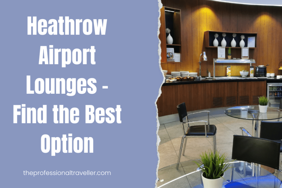 heathrow airport lounges featured image showing chairs and tables infront of a bar