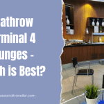 heathrow terminal 4 lounges featured image showing blush lounge interior with tables and bar