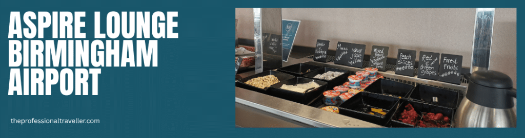 aspire lounge birmingham airport view of the buffet