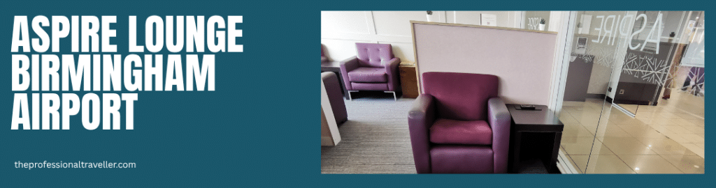 aspire lounge birmingham airport image showing purple seating