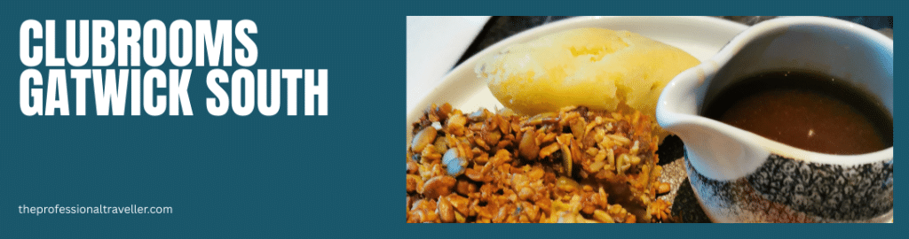 clubrooms gatwick south image showing savoury flapjack with boileed potato and gravy