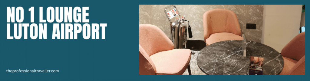 no 1 lounge luton airport lounge image showing pink chairs and grey table