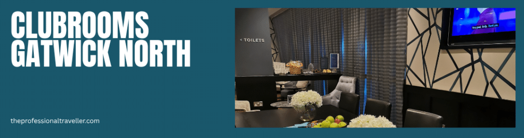 clubrooms gatwick north black table and black curtains